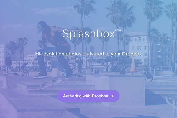 Splashbox brings Dropbox sync + Unsplash